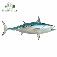EARLFAMILY 13cm x 5.9cm For Bonito Tuna Fish Motorcycle Car Stickers Surfboard Decal Fashion Occlusion Scratch For JDM SUV RV
