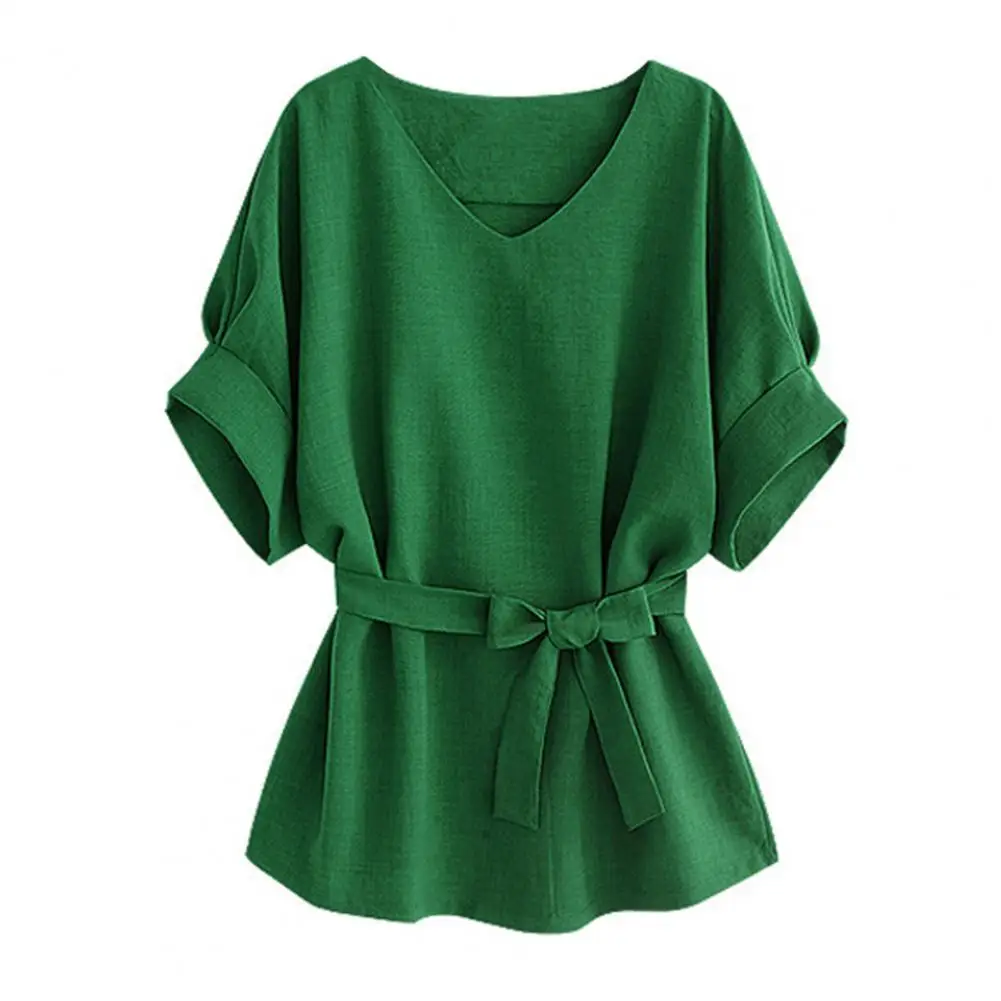 Soft Fabric Stylish Batwing Sleeves Short Sleeves Summer Blouse V Neck Women Tops Comfortable Daily Clothes
Soft Fabric Stylish Batwing Sleeves Short Sleeves Summer Blouse V Neck Women Tops Comfortable Daily Clothes