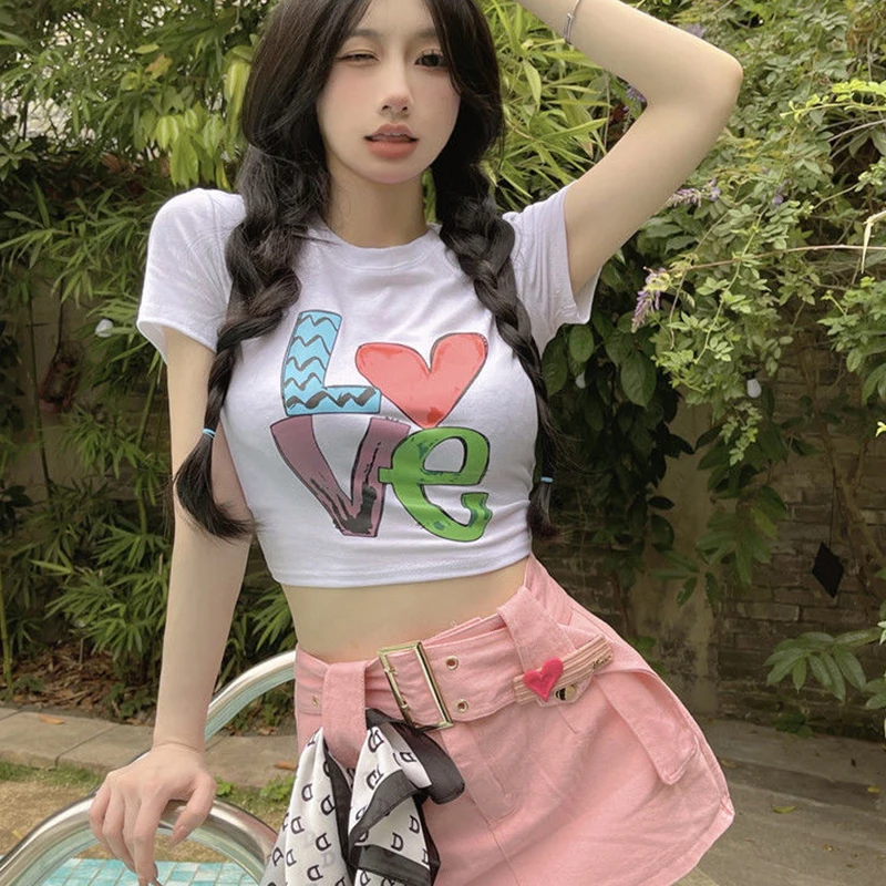 Women's t-shirt crop top y2k Clothes Shirt Female clothing t shirt short sleeve tshirts slim Tee Aesthetic tank Top Streetwear
Women's t-shirt crop top y2k Clothes Shirt Female clothing t shirt short sleeve tshirts slim Tee Aesthetic tank Top Streetwear
