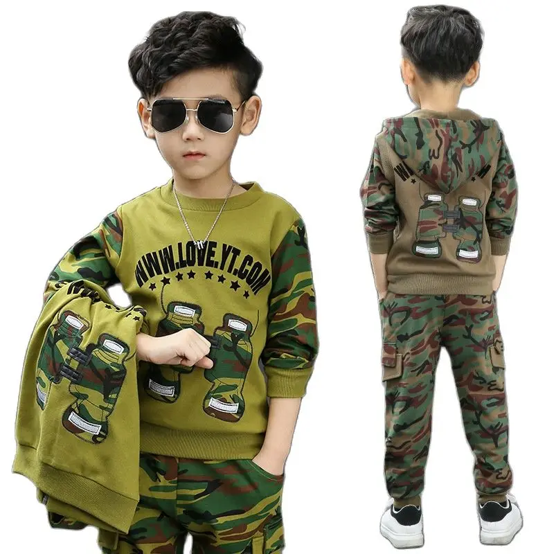 Boys Clothes Fall Fashion Sets Kids Clothes New Spring Autumn Camouflage Shirts + Hooded Jackets + Pants 3ps Boys Clothing Sets
Boys Clothes Fall Fashion Sets Kids Clothes New Spring Autumn Camouflage Shirts + Hooded Jackets + Pants 3ps Boys Clothing Sets