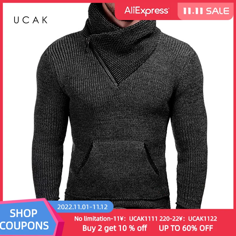 UCAK Brand Winter Turtleneck Sweater Men Clothing Long Sleeve Slim Fit Knitted Pullover Fashion Streetwear Thick Warm Tops
UCAK Brand Winter Turtleneck Sweater Men Clothing Long Sleeve Slim Fit Knitted Pullover Fashion Streetwear Thick Warm Tops