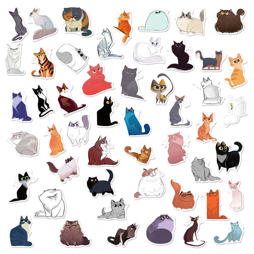 50pcs DIY Cartoon Cat Stickers For Laptop Journal Stationery Ipad Kscraft Vintage Kid Toys Sticker Pack Scrapbooking Supplies
50pcs DIY Cartoon Cat Stickers For Laptop Journal Stationery Ipad Kscraft Vintage Kid Toys Sticker Pack Scrapbooking Supplies