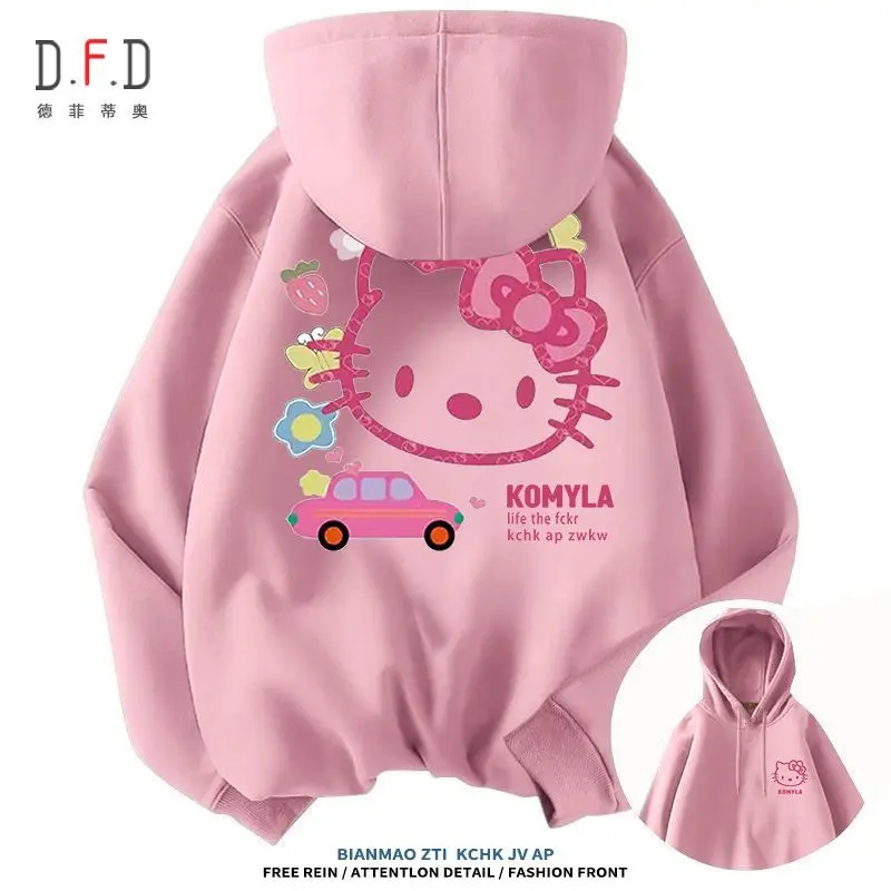 Милая Толстовка Sanrio Hellokitty аниме Kawaii осень-зима милая и милая Толстовка универсальная Популярная свободная толстовка с капюшоном
Милая Толстовка Sanrio Hellokitty аниме Kawaii осень-зима милая и милая Толстовка универсальная Популярная свободная толстовка с капюшоном