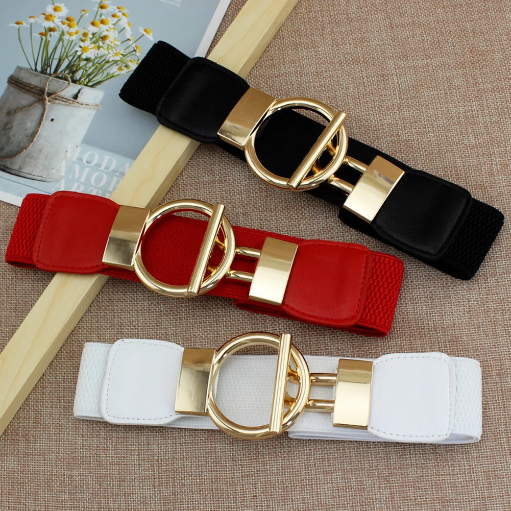Fashion Dress Belts for Women Simple Waist Elastic Ladies Band Round Buckle Decoration Coat Sweater Party Belt Girdle Belt Gift
Fashion Dress Belts for Women Simple Waist Elastic Ladies Band Round Buckle Decoration Coat Sweater Party Belt Girdle Belt Gift
