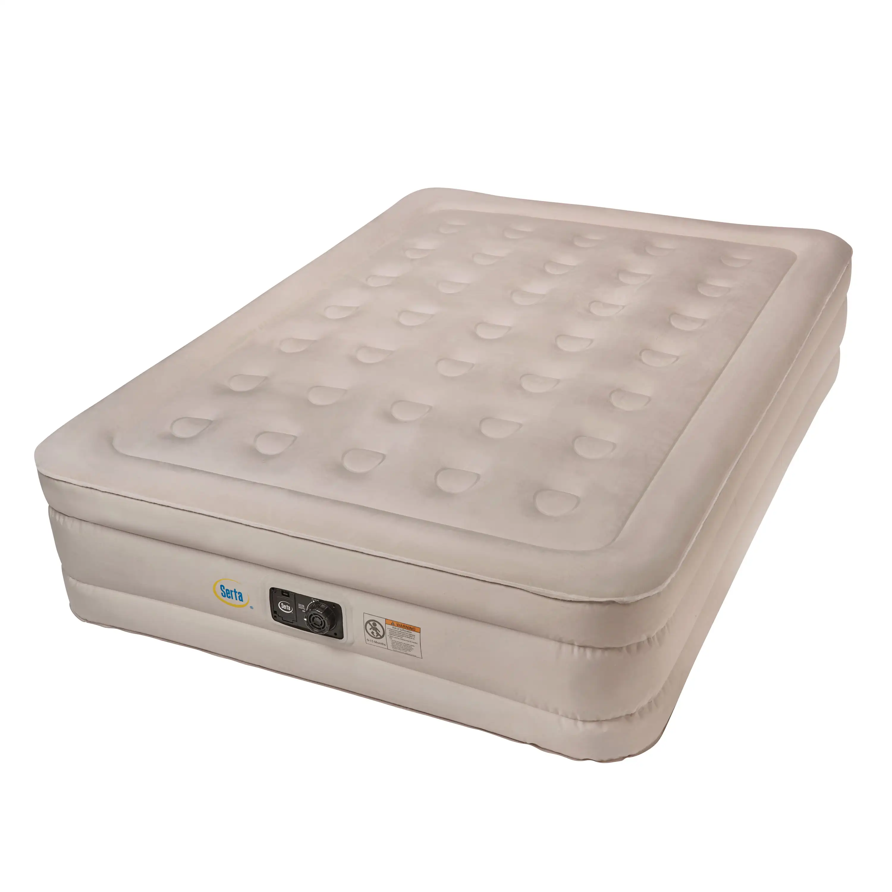 Queen Air Mattress with 18" Thickness and Internal Ac and neverFLAT Fabric Plush Top
Queen Air Mattress with 18" Thickness and Internal Ac and neverFLAT Fabric Plush Top