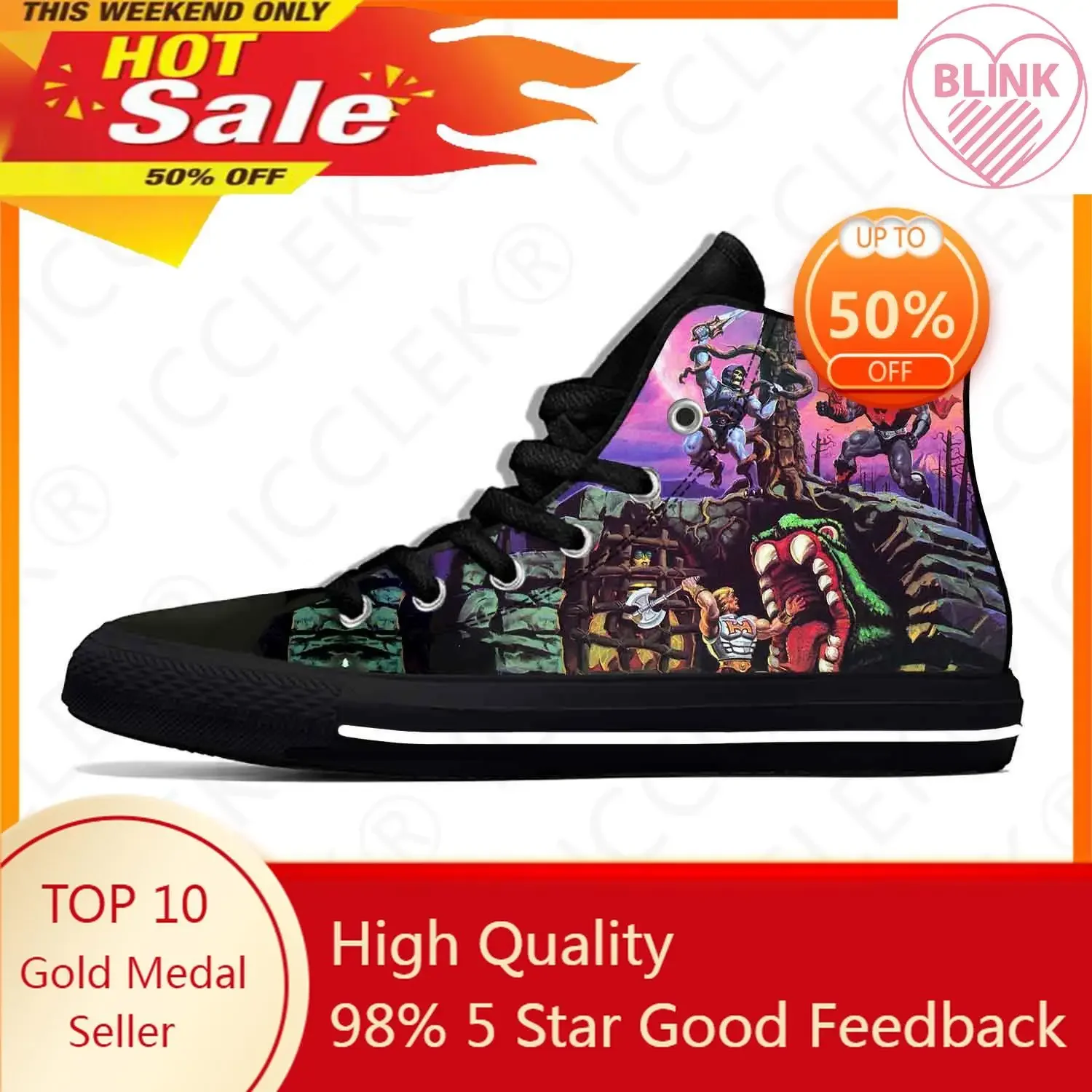 Masters Of The Universe Cartoon Skeletor He-Man Casual Cloth Shoes High Top Lightweight Breathable 3D Print Men Women Sneakers
Masters Of The Universe Cartoon Skeletor He-Man Casual Cloth Shoes High Top Lightweight Breathable 3D Print Men Women Sneakers