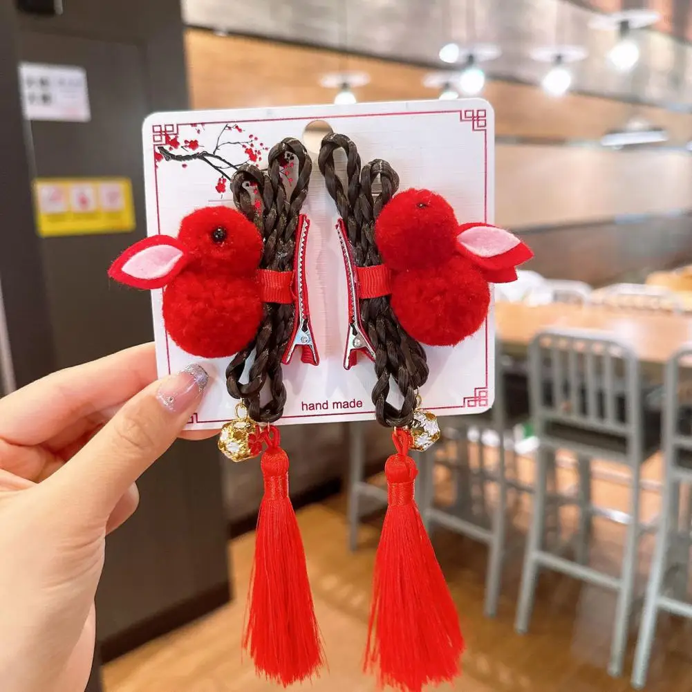 Children Headdress Chinese Style Tassel Design Adorable New Year Party Girl Hair Clips with Bunny Decors for Kid
Children Headdress Chinese Style Tassel Design Adorable New Year Party Girl Hair Clips with Bunny Decors for Kid