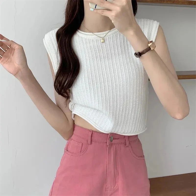 Yasuk Summer Fashion Vertical Stripes Casual Pullover Tess Vest Women's Loose Knitted Top Sweater Gentle
Yasuk Summer Fashion Vertical Stripes Casual Pullover Tess Vest Women's Loose Knitted Top Sweater Gentle
