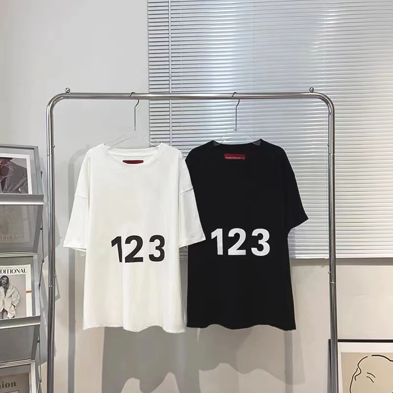 Ask 123 Summer T Shirts Men Women Oversized Harajuku Tops Tees Casual Black White Tshirts
Ask 123 Summer T Shirts Men Women Oversized Harajuku Tops Tees Casual Black White Tshirts