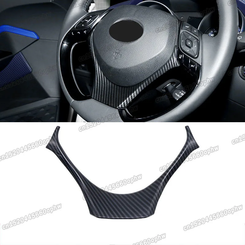 Отделка на руль автомобиля из углеродного волокна украшение для Toyota Chr 2017 2018 2019 2020