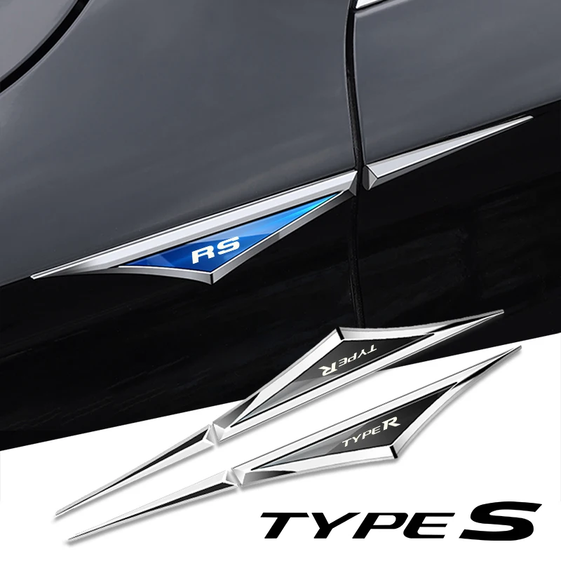 Автомобильные наклейки из сплава 2 шт. автомобильные аксессуары для Honda typer типов