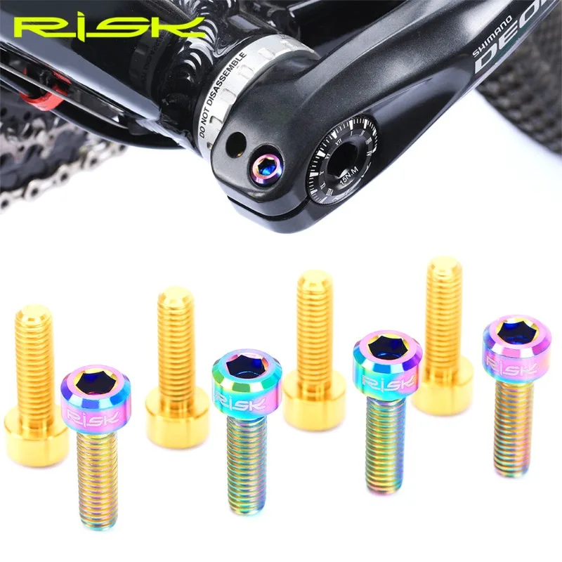 RISK MTB M6x18mm Road Bike Integrated Hollow Crank Arm Titanium Disc Brake Caliper Titanium Alloy Fixed Locking Screw Bolt
RISK MTB M6x18mm Road Bike Integrated Hollow Crank Arm Titanium Disc Brake Caliper Titanium Alloy Fixed Locking Screw Bolt