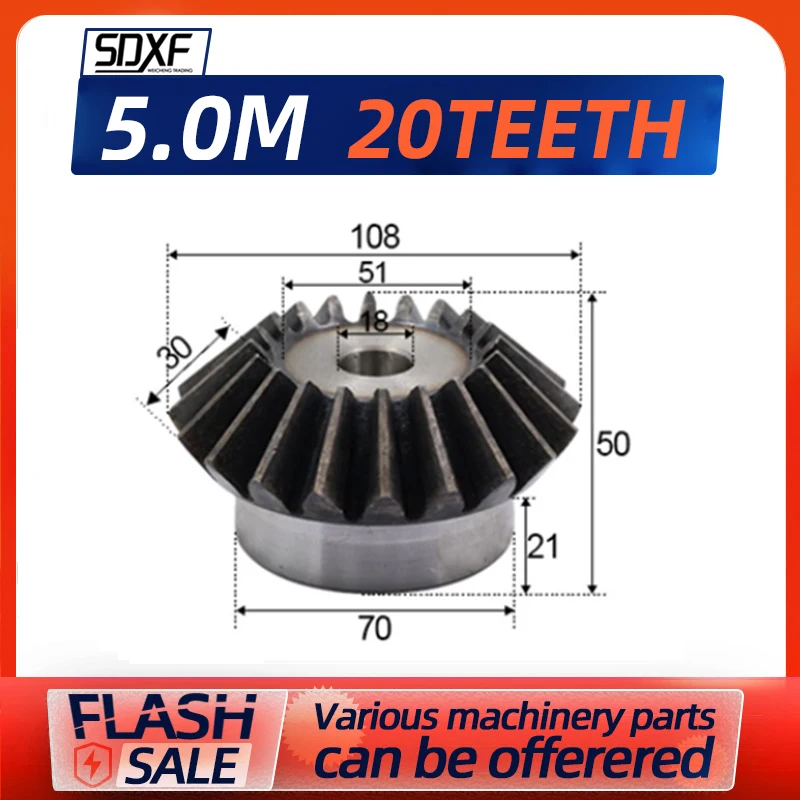 1pcs 5m20T bevel gear teeth daimeter 108mm step diameter 70mm teeth length 30mm cnc
1pcs 5m20T bevel gear teeth daimeter 108mm step diameter 70mm teeth length 30mm cnc