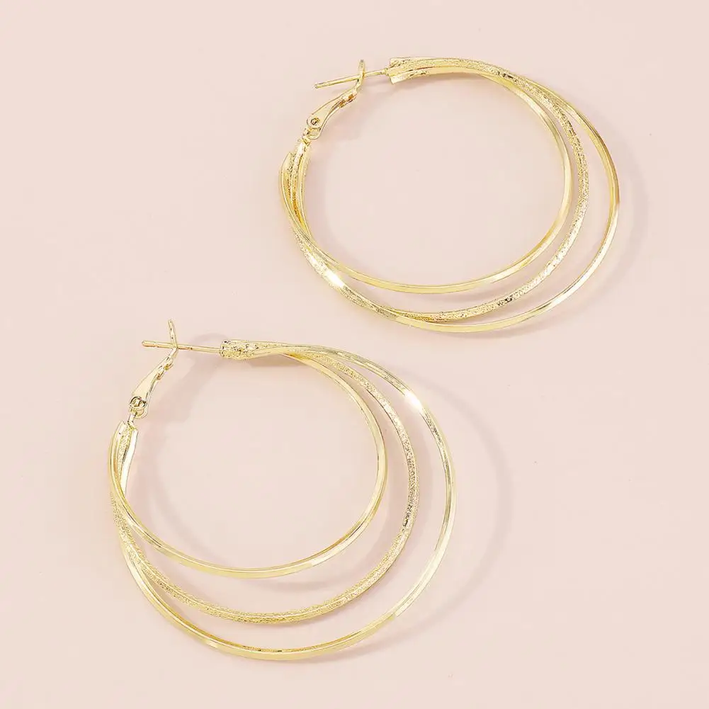 Circle Earrings Geometric Round Decoration Women Triple Ring Drop Earrings Fashion Accessories Pendant Earrings Banquet
Circle Earrings Geometric Round Decoration Women Triple Ring Drop Earrings Fashion Accessories Pendant Earrings Banquet