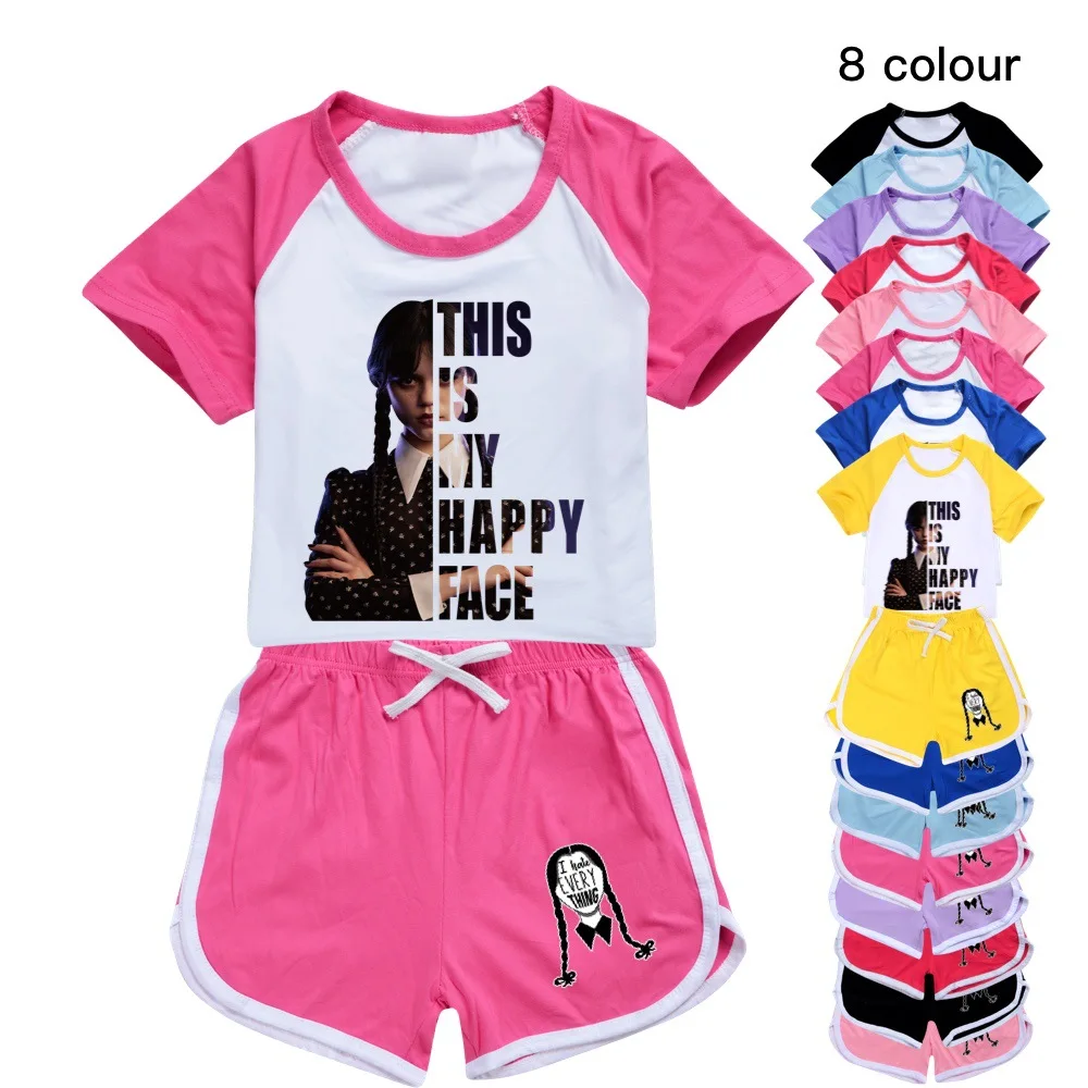Wednesday Addams Baby Boy Clothes Sets Children Summer T-shirts Suits Kid Toddler Girl Casual Sports Clothing 2-16Y
Wednesday Addams Baby Boy Clothes Sets Children Summer T-shirts Suits Kid Toddler Girl Casual Sports Clothing 2-16Y