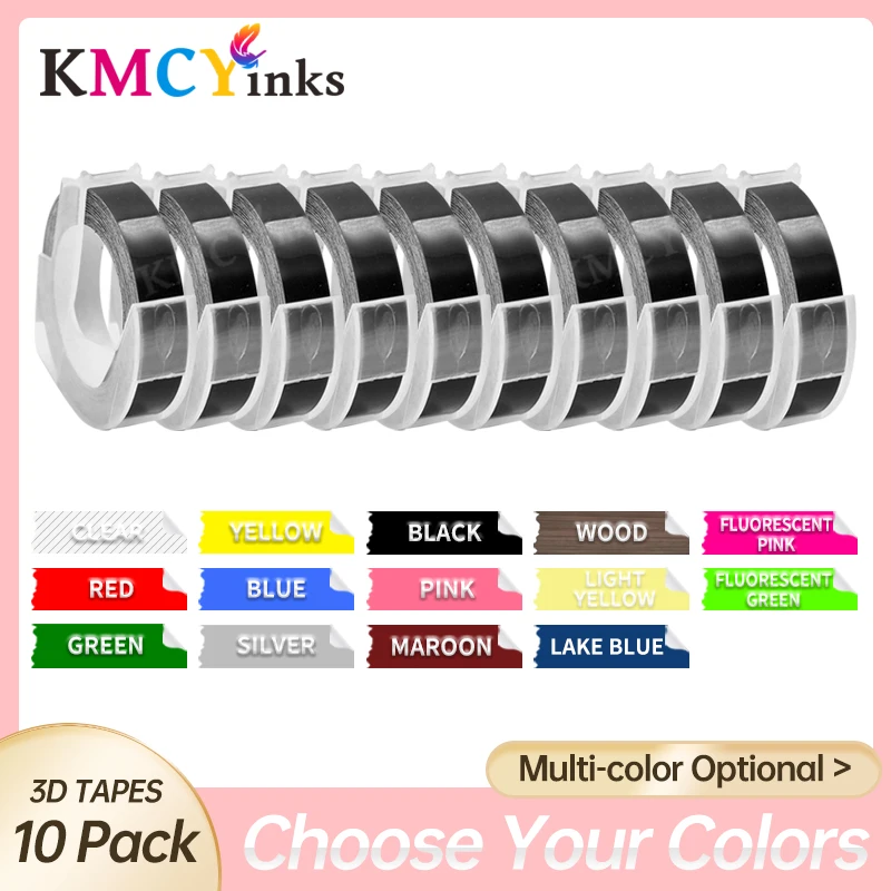 KMCYinks 10x for Dymo Letratag 3D Embossing Tapes Label Maker 9mm MultiColor for Dymo 1610 1880 12965 Label Printer Letter Label
KMCYinks 10x for Dymo Letratag 3D Embossing Tapes Label Maker 9mm MultiColor for Dymo 1610 1880 12965 Label Printer Letter Label
