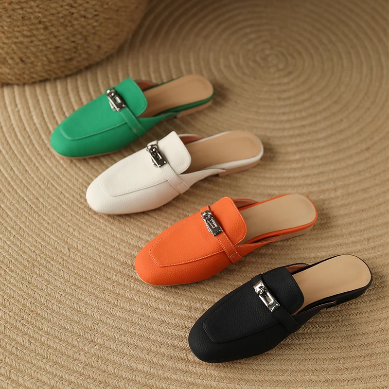 brand flat mules designer shoes women summer new 2022 split leather round toe half slippers sandals footwear slides plus size 40
brand flat mules designer shoes women summer new 2022 split leather round toe half slippers sandals footwear slides plus size 40
