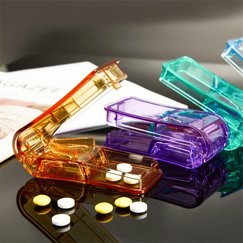 

Tablet Pill Pill Medicine Divider Grinder Useful Cutter Box Box Holder Splitter Splitter Portable Cutter Case Medicine Drug Pill