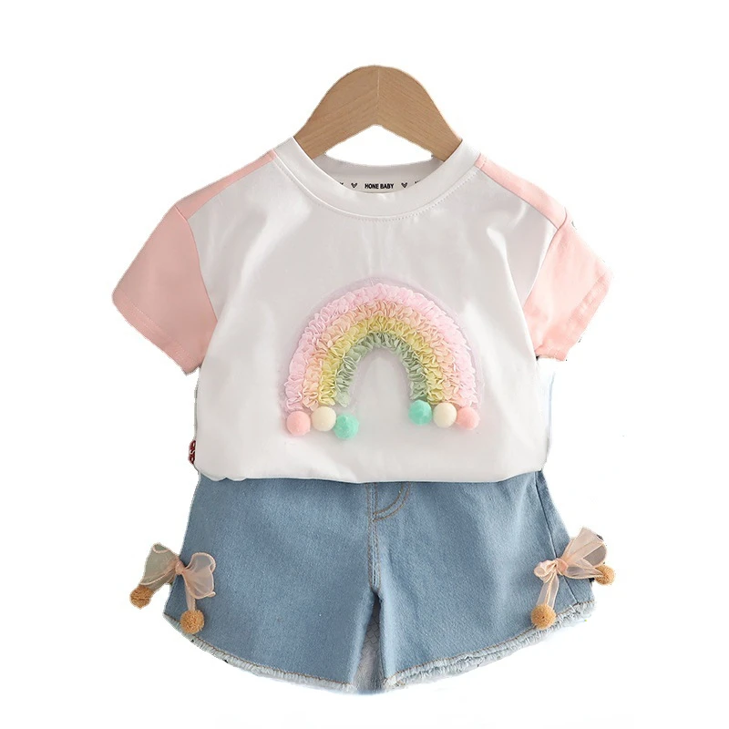 New Summer Baby Girl Clothes Suit Children Cute Fashion T-Shirt Shorts 2Pcs/Sets Toddler Casual Costume Infant Kids Tracksuits
New Summer Baby Girl Clothes Suit Children Cute Fashion T-Shirt Shorts 2Pcs/Sets Toddler Casual Costume Infant Kids Tracksuits