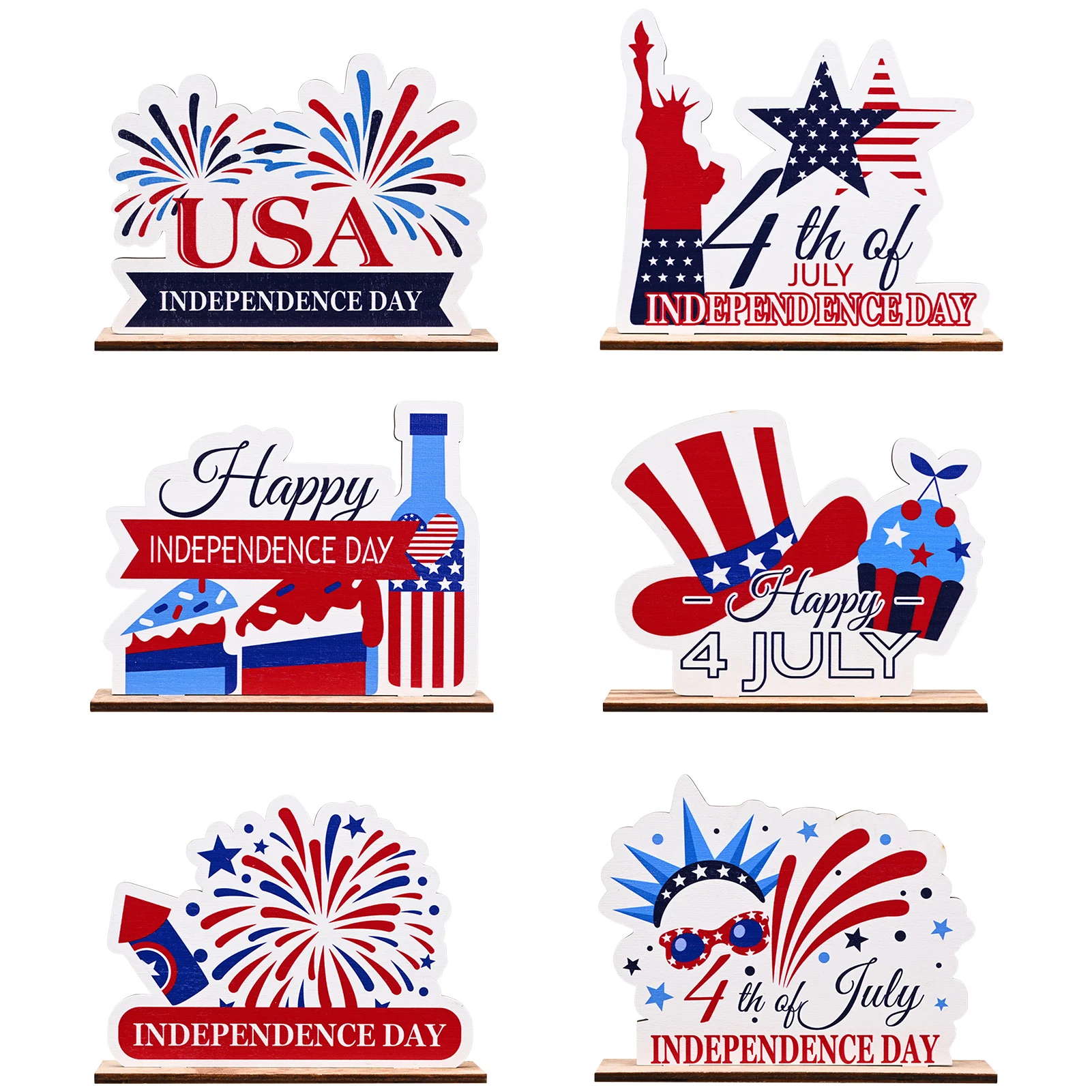 4th Of July Independence Day Patriotic Ornaments American Red White Blue Wood Blocks For Veteran Day Home Decor Table Ornaments
4th Of July Independence Day Patriotic Ornaments American Red White Blue Wood Blocks For Veteran Day Home Decor Table Ornaments