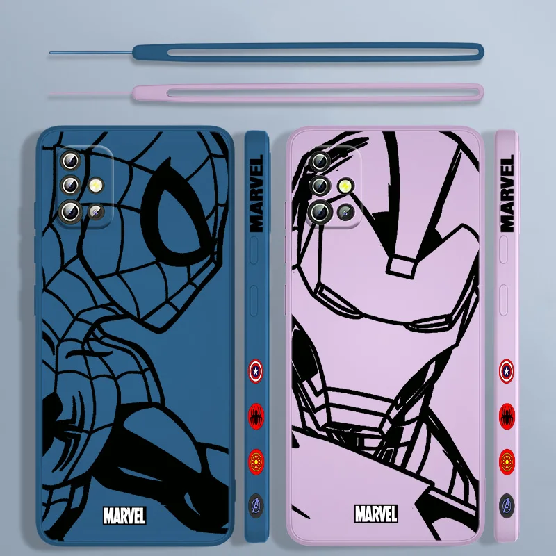 Marvel Spiderman Iron Man For Samsung A73 A72 A54 A53 A52 A42 A34 A33 A32 A23 A22 A14 A13 A12 Liquid Left Rope Phone Case
Marvel Spiderman Iron Man For Samsung A73 A72 A54 A53 A52 A42 A34 A33 A32 A23 A22 A14 A13 A12 Liquid Left Rope Phone Case