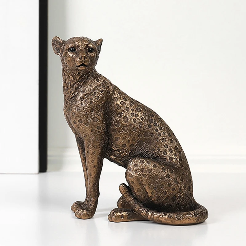 African Leopard Resin Statue Home Sculpture Animal Model Desktop Ornaments Vintage Panther Statue Leopard Decoration
African Leopard Resin Statue Home Sculpture Animal Model Desktop Ornaments Vintage Panther Statue Leopard Decoration