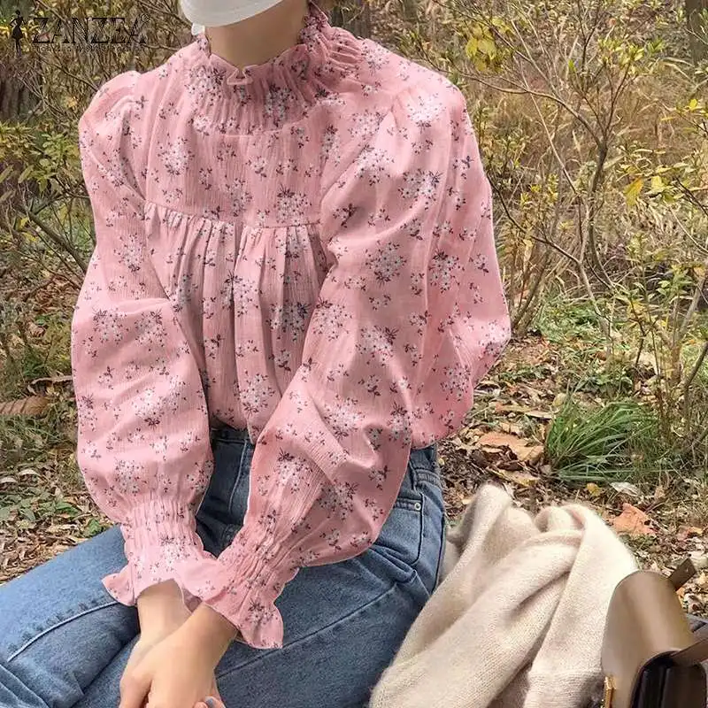 Casual Vintage Patchwork Blouse Women Floral Printed Blusas Spring Autumn Elegant Pleated Shirts ZANZEA Fashion Puff Sleeve Tops
Casual Vintage Patchwork Blouse Women Floral Printed Blusas Spring Autumn Elegant Pleated Shirts ZANZEA Fashion Puff Sleeve Tops