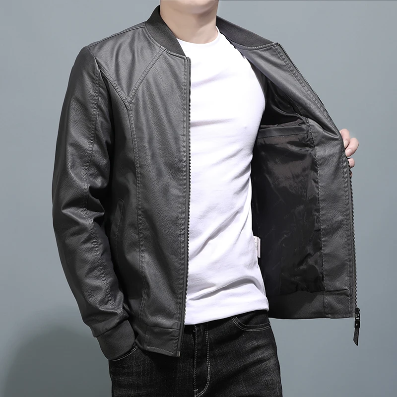 Motorcycle Jacket Leather Spring Winter Faux Men's Leather Jacket Business Clothing Slim Fit Men's Winter Jackets
Motorcycle Jacket Leather Spring Winter Faux Men's Leather Jacket Business Clothing Slim Fit Men's Winter Jackets