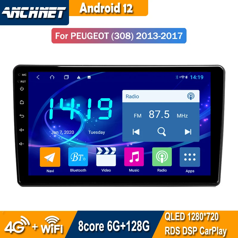 Android 12 Stereo Audio Player For Peugeot 308 T9 308S 2013 - 2017 Car Radio Multimedia Video GPS Navigation
Android 12 Stereo Audio Player For Peugeot 308 T9 308S 2013 - 2017 Car Radio Multimedia Video GPS Navigation