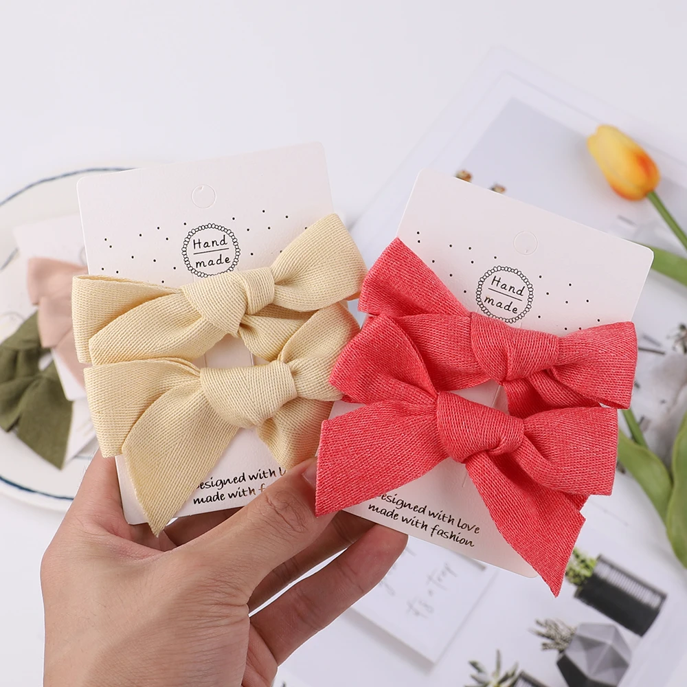 2Pcs/set Lovely Solid Bowknot Hair Clips for Cute Girls Cotton Hairpin Boutique Barrettes Safety Headwear Kids Hair Accessories
2Pcs/set Lovely Solid Bowknot Hair Clips for Cute Girls Cotton Hairpin Boutique Barrettes Safety Headwear Kids Hair Accessories