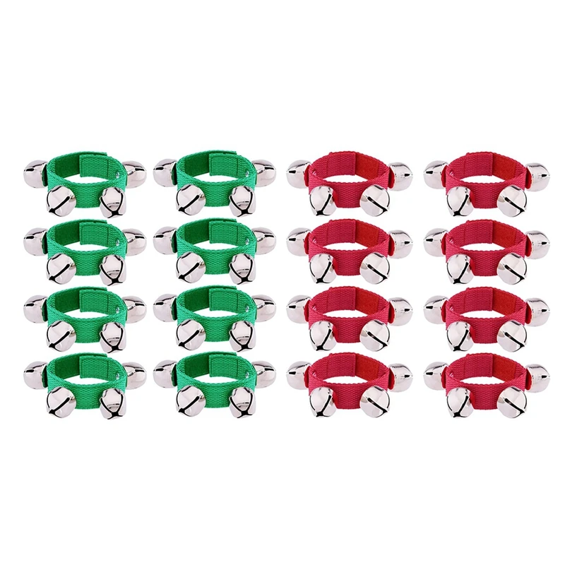 16 Pieces Christmas Wrist Band Bells Red Green Bracelets Bell Drum Bell For Christmas Kids Party
16 Pieces Christmas Wrist Band Bells Red Green Bracelets Bell Drum Bell For Christmas Kids Party