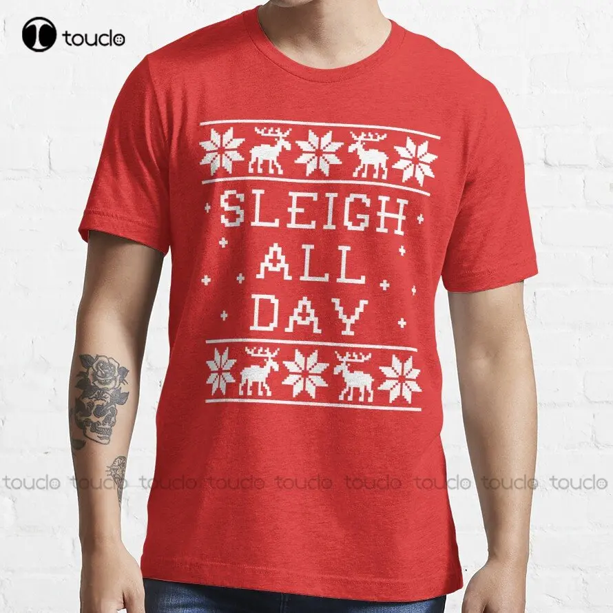 Sleigh All Day - Ugly Christmas Sweater Trending T-Shirt Custom Aldult Teen Unisex Digital Printing Tee Shirts Xs-5Xl Unisex
Sleigh All Day - Ugly Christmas Sweater Trending T-Shirt Custom Aldult Teen Unisex Digital Printing Tee Shirts Xs-5Xl Unisex