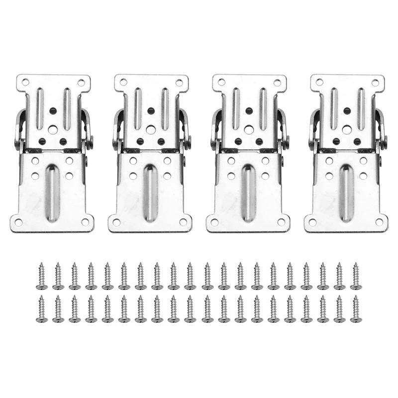 4 Pcs Foldable Bracket-Folding Foot Hinge Bracket, Self-Locking Hinge Hardware with Screw Lock Extension for Table Legs
4 Pcs Foldable Bracket-Folding Foot Hinge Bracket, Self-Locking Hinge Hardware with Screw Lock Extension for Table Legs