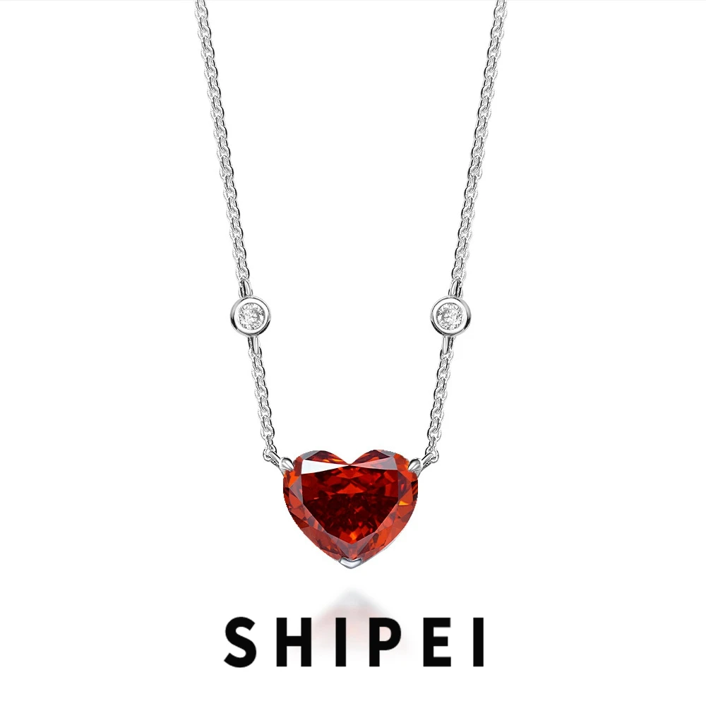 SHIPEI Luxury Solid 925 Sterling Silver 10 CT Created Padparadscha Gemstone Women Necklace Heart Pendant Fine Jewelry Wholesale
SHIPEI Luxury Solid 925 Sterling Silver 10 CT Created Padparadscha Gemstone Women Necklace Heart Pendant Fine Jewelry Wholesale