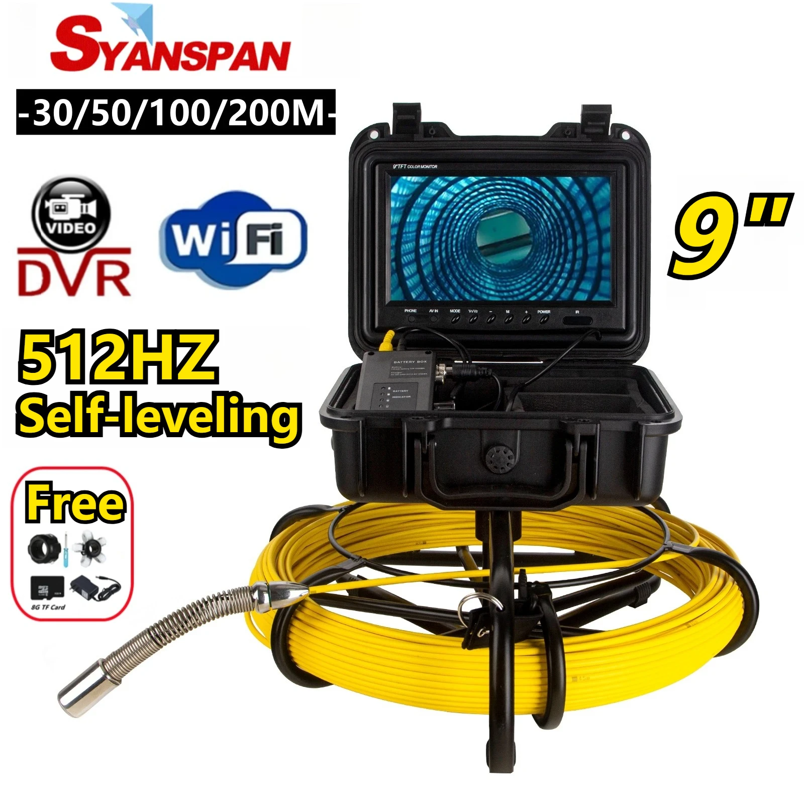 SYANSPAN 9600F-5 Эндоскопическая камера для труб 16 ГБ
SYANSPAN 9600F-5 Эндоскопическая камера для труб 16 ГБ