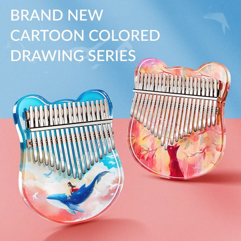 17/21 Keys Kalimba Crystal Painted Whale Dream Thumb Piano Mbira with EVA Storage Case Instrument Gift
17/21 Keys Kalimba Crystal Painted Whale Dream Thumb Piano Mbira with EVA Storage Case Instrument Gift