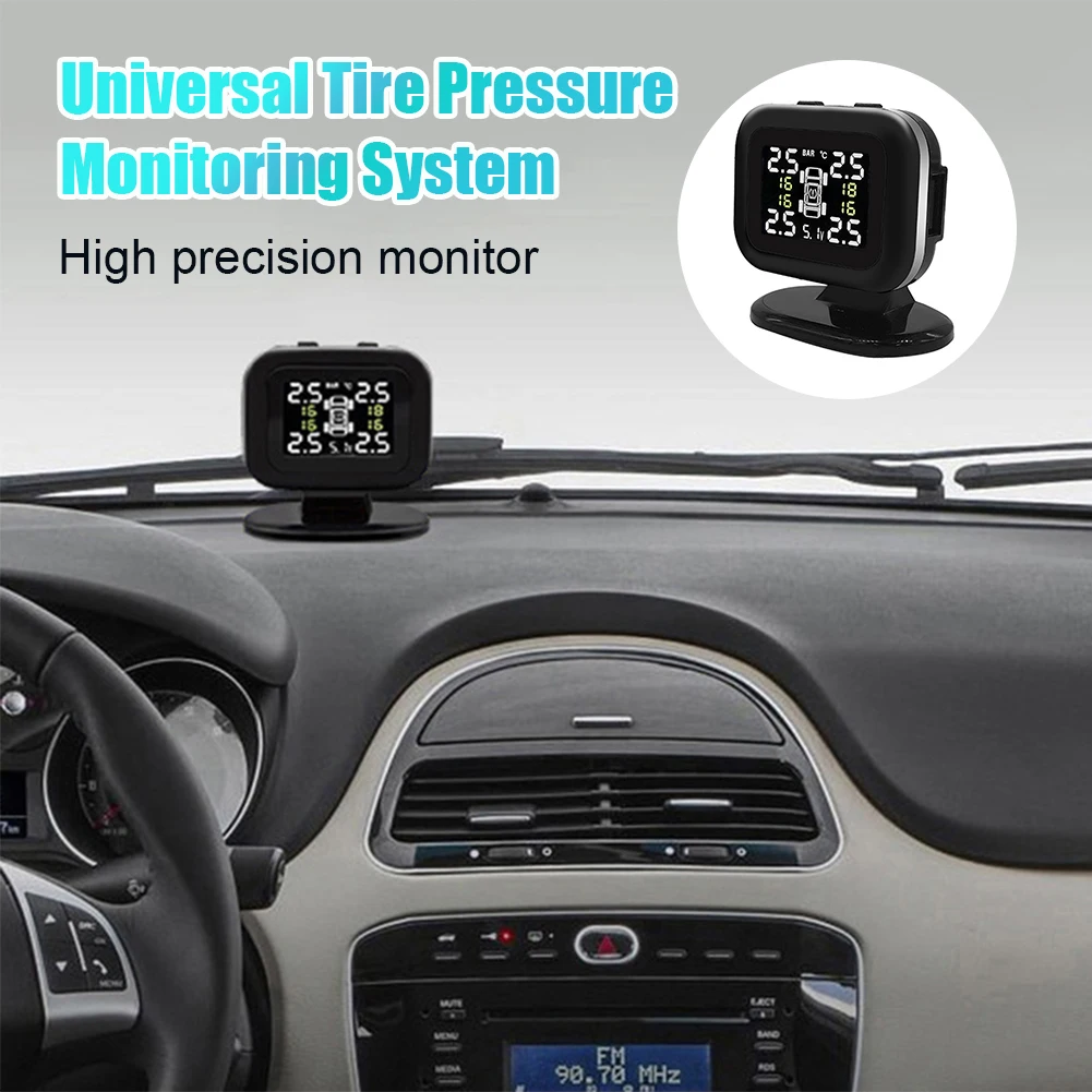 Smart TPMS Car Tire Pressure Monitoring System 4 External Sensors Display Solar Intelligent Tyre Pressure Temperature Warning
Smart TPMS Car Tire Pressure Monitoring System 4 External Sensors Display Solar Intelligent Tyre Pressure Temperature Warning