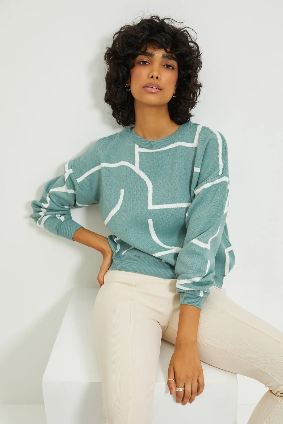 Trendyol Jakarlı Knitwear Sweater 2021 Winter Autumn Spring Fashion Thick Casual Women Top Outfit TWOAW22KZ1339
Trendyol Jakarlı Knitwear Sweater 2021 Winter Autumn Spring Fashion Thick Casual Women Top Outfit TWOAW22KZ1339