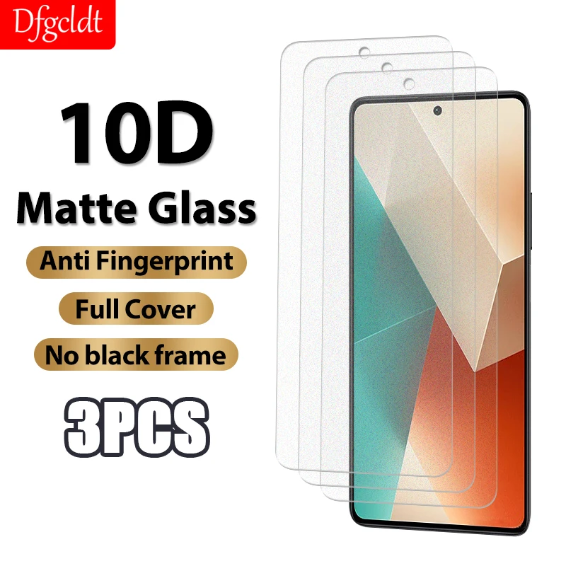 

1-3Pcs10D Matte Tempered Glass For Xiaomi Redmi Note 13 12 11 12R 11T 10 9 Pro Frosted Screen Protector Redmi 12C 10A K60E Glass