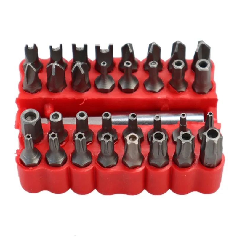 33pcs Screwdriver Bits Set Magnetic Torx Hex Star Bit Holder Quick Release Spanner Chrome Vanadium Steel Bit Parts
33pcs Screwdriver Bits Set Magnetic Torx Hex Star Bit Holder Quick Release Spanner Chrome Vanadium Steel Bit Parts