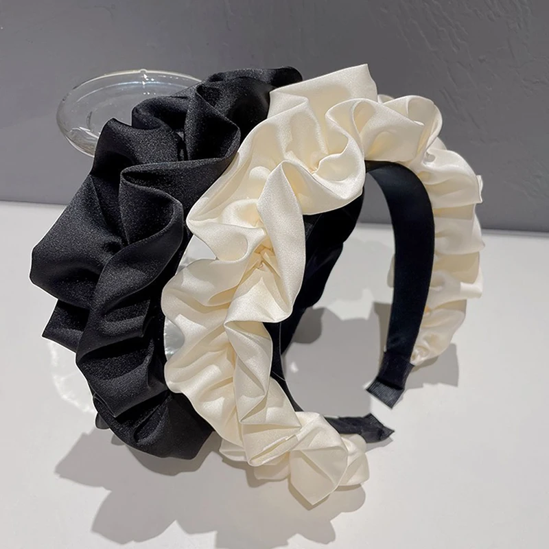 Wide-brimmed Wrinkled Hair Hoop Hair Accessories Satin Ruched Headband Pleated Hairbands Solid Color Head Hoop Soft Pure Color
Wide-brimmed Wrinkled Hair Hoop Hair Accessories Satin Ruched Headband Pleated Hairbands Solid Color Head Hoop Soft Pure Color