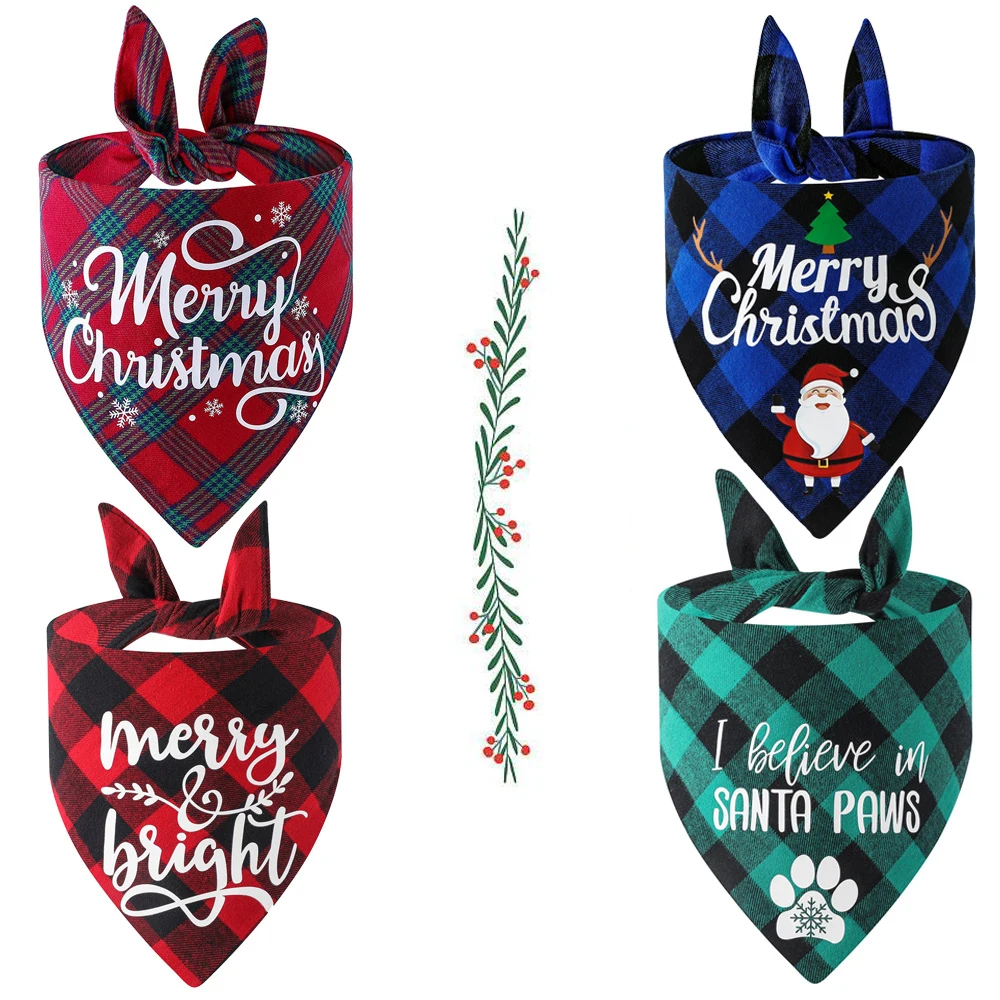 Dog Bandana Pet Scarf Merry Christmas Tie A Knot Triangle Bibs Santa Snowman Printing for Small Medium Large Pets Accessories
Dog Bandana Pet Scarf Merry Christmas Tie A Knot Triangle Bibs Santa Snowman Printing for Small Medium Large Pets Accessories