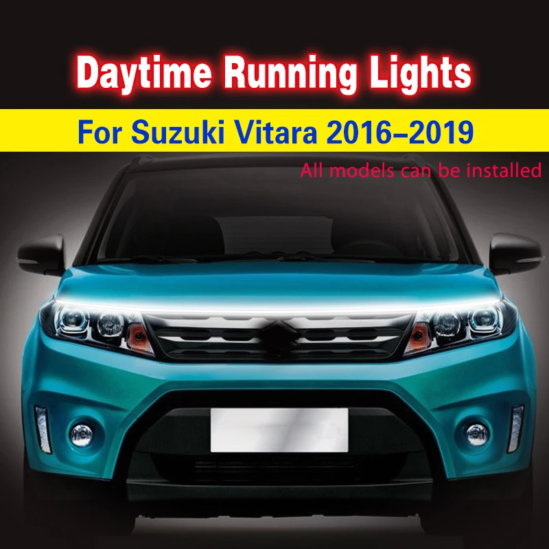 

1PCS Car LED Daytime Running Light DRL Fog lamp For Suzuki Vitara 2016-2019 Decorative Atmosphere Lamps Ambient Lights 12V