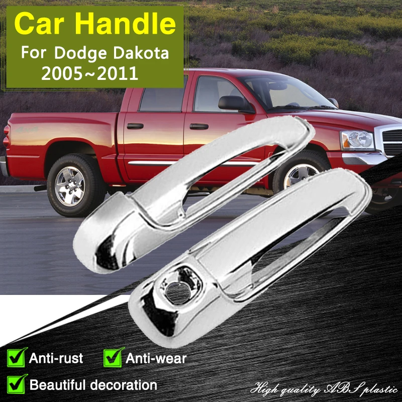 for Dodge Dakota 2005 2006 2007 2008 2009 2010 2011 Ram Dakota Chrome Door Handle Cover Trim Car Cap Accessorie Styling Stickers 
for Dodge Dakota 2005 2006 2007 2008 2009 2010 2011 Ram Dakota Chrome Door Handle Cover Trim Car Cap Accessorie Styling Stickers