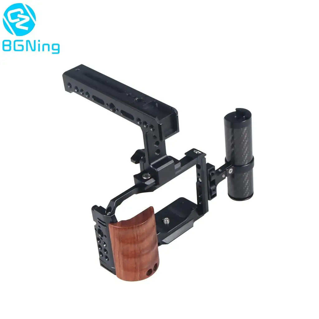 Camera Cage with Wooden Handle Top / Side Grip Quick Release Plate Stabilizer Rig Protective Cover Frame for Sony ZV-E10 DSLR
Camera Cage with Wooden Handle Top / Side Grip Quick Release Plate Stabilizer Rig Protective Cover Frame for Sony ZV-E10 DSLR