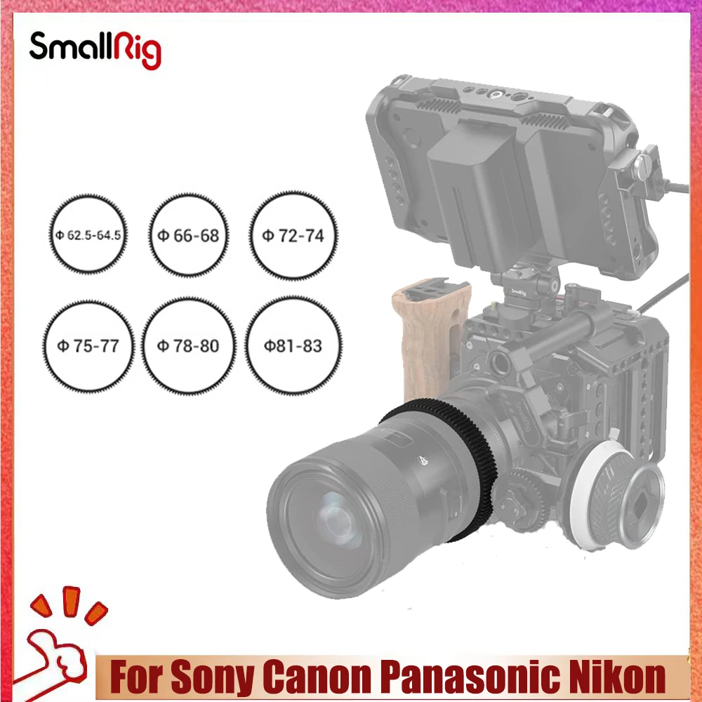 SmallRig Φ62.5-Φ83 6pcs set Seamless Focus Gear Ring For Sony Canon Panasonic Nikon DSLR
SmallRig Φ62.5-Φ83 6pcs set Seamless Focus Gear Ring For Sony Canon Panasonic Nikon DSLR