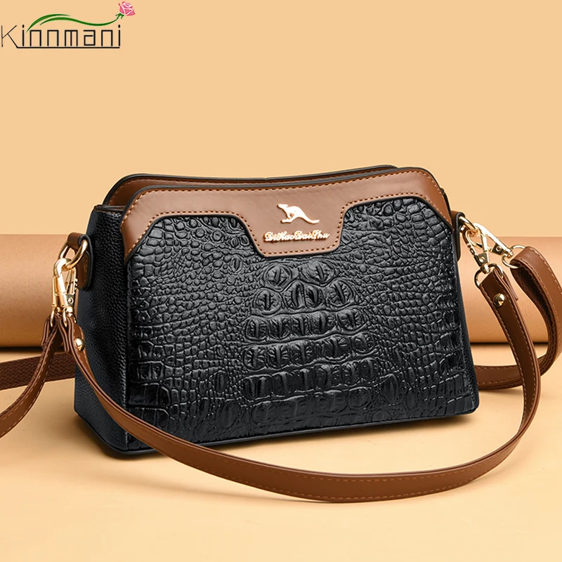 3-Layer Women Shoulder Bag Oblique Pouch A Major Vintage Women Soft Stripe Leather Handbag High Quality Crossbody Bag
3-Layer Women Shoulder Bag Oblique Pouch A Major Vintage Women Soft Stripe Leather Handbag High Quality Crossbody Bag