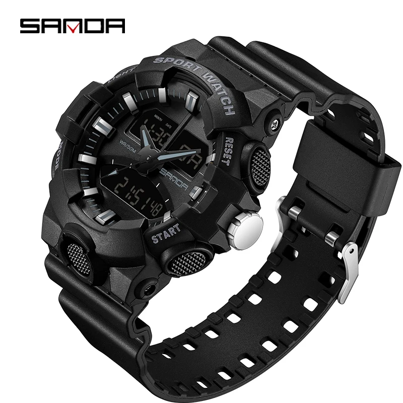 SANDA Sports Men's Watches Top Brand Luxury Military Quartz Watch Men Clock Waterproof Wristwatches Relogio Masculino
SANDA Sports Men's Watches Top Brand Luxury Military Quartz Watch Men Clock Waterproof Wristwatches Relogio Masculino