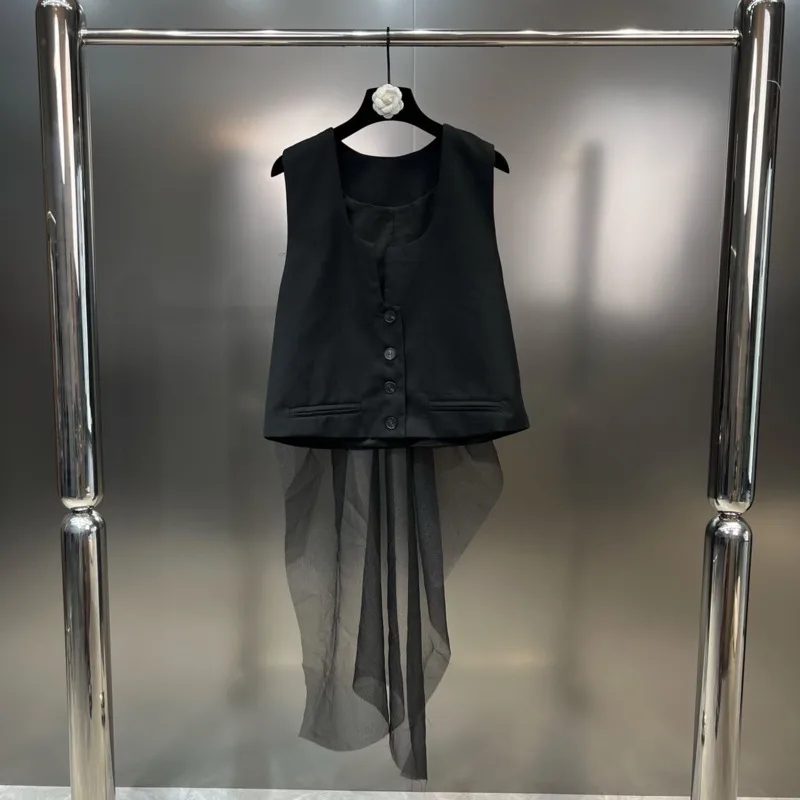 Женский однобортный жилет BORVEMAYS, свободная сетчатая однотонная безрукавка с квадратным воротником, Новинка лета 2023, цвет черный
Женский однобортный жилет BORVEMAYS, свободная сетчатая однотонная безрукавка с квадратным воротником, Новинка лета 2023, цвет черный