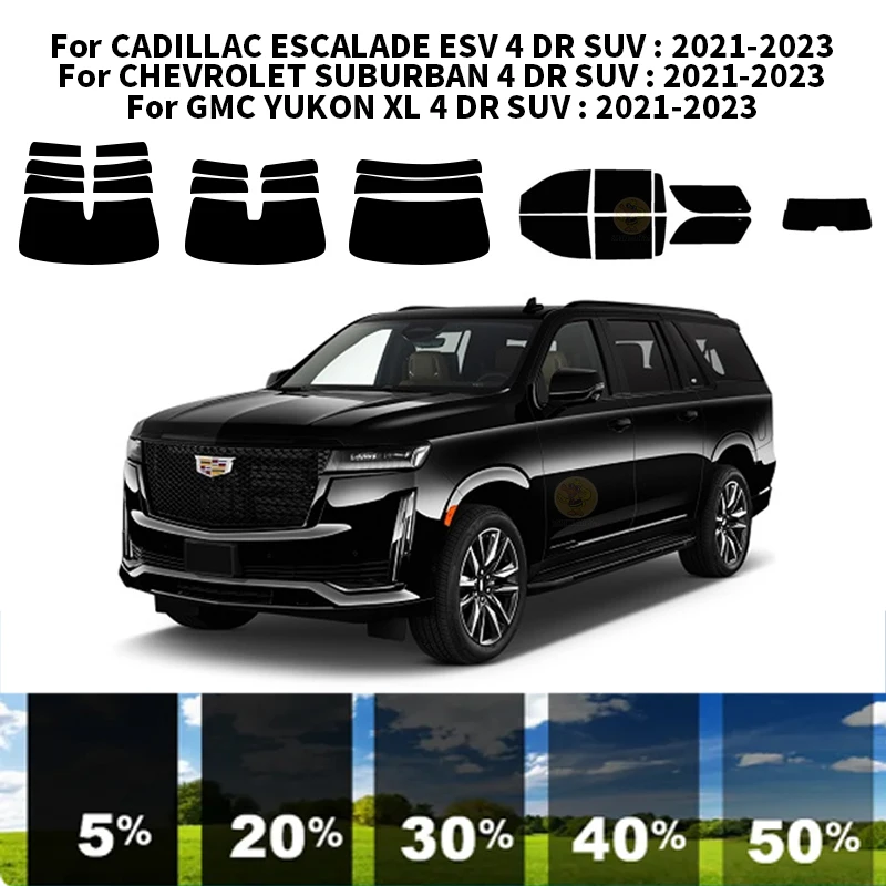 Precut nanoceramics car UV Window Tint Kit Automotive Window Film For CADILLAC ESCALADE ESV 4 DR SUV 2021-2023
Precut nanoceramics car UV Window Tint Kit Automotive Window Film For CADILLAC ESCALADE ESV 4 DR SUV 2021-2023